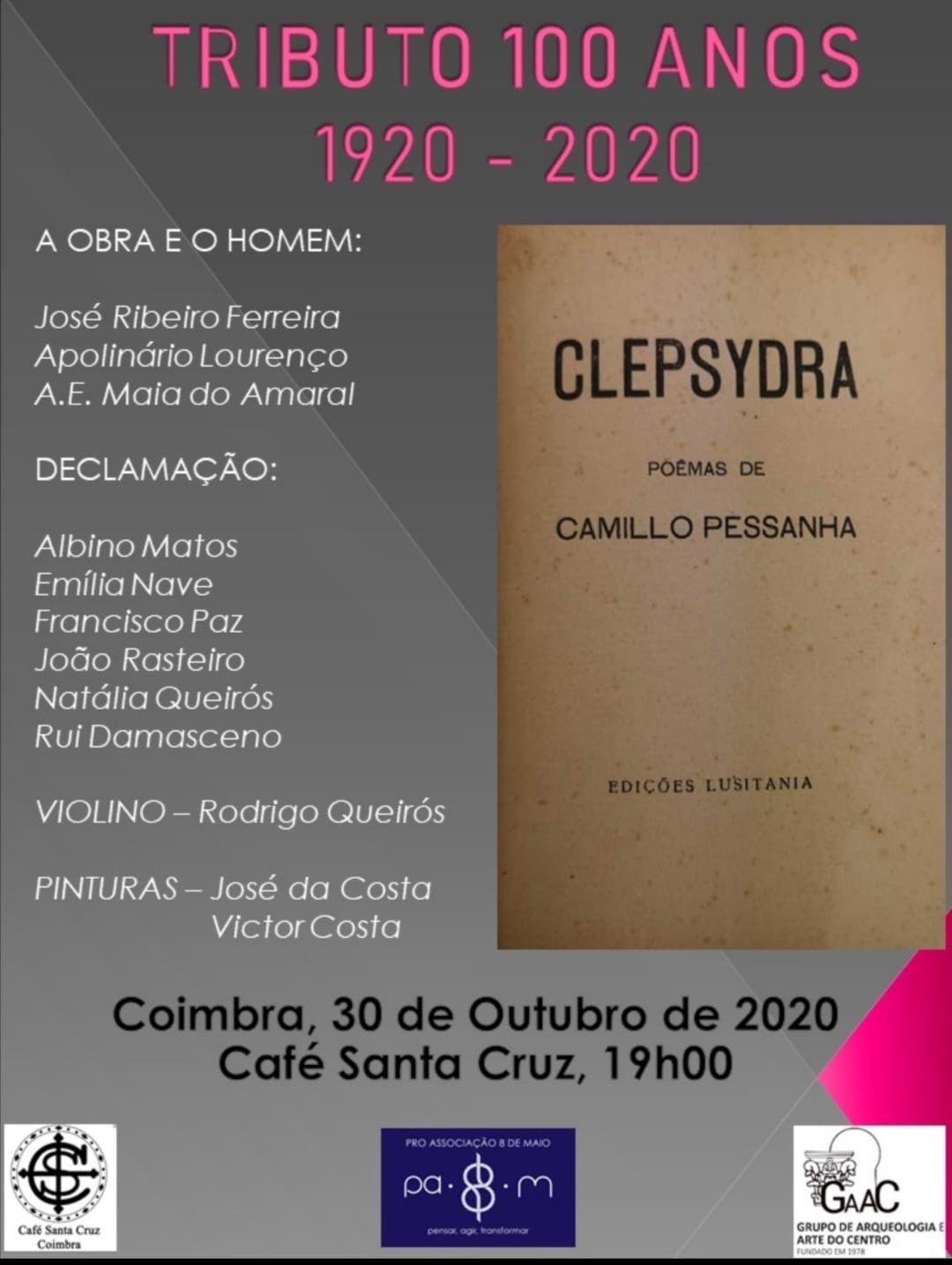 Tributo 100 anos_Clepsidra_301020_Café Santa Cruz_Coimbra